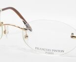 FRANCOIS PINTON PARIS P70 Zaste 020 GOLD EYEGLASSES RIMLESS 48-19-136mm ... - $124.74