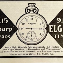 1904 Elgin Time Pocket Watch Advertisement Jewelry Ephemera 4.75 x 3.25&quot; - £7.50 GBP