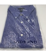 Lands End Men’s Shirt Big &amp; Tall Button up Short sleeve Pocket Blue 3XL ... - $23.13 CAD