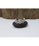 925 Sterling Silver Flower Toe Ring Oxidized Women Adjustable Cuff Ring ... - £13.30 GBP