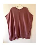 Nordstrom One Size Rib Wool Cashmere Mauve Poncho Pullover Soft Sweater ... - $108.00