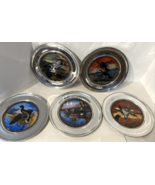Lot of 5 US Historical Society Stained Glass &amp; Pewter Duck Plates Joseph... - €110,90 EUR