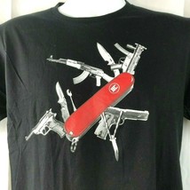 IM King Swiss Army Weapons Guns M T-Shirt Medium Mens Raw Talent Thug USA Made - £21.11 GBP