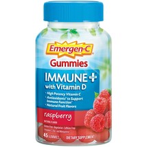Emergen-C Immune+ Immune Gummies Vitamin D plus 750mg Vitamin C Raspberry 45CT.. - £19.28 GBP