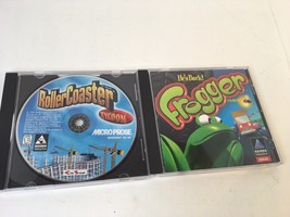 Vintage PC games RollerCoaster Tycoon 1 Simulator + Frogger  Windows 95/98 - £11.79 GBP