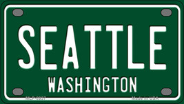 Seattle Washington Green Novelty Mini Metal License Plate Tag - £11.72 GBP