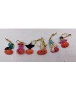 Set of 6 Halloween Miniature Hanging Ornaments Homemade Playdough Like M... - $13.28