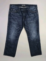 Silver Jeans Men Size 38x32 Blue NASH Straight Dark Wash Distressed 100%... - $490.67 MXN