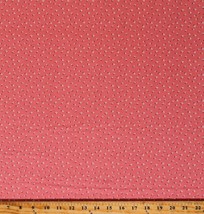 Cotton Bee Dots Cherry Blossoms Flowers Coral Fabric Print by Yard D384.51 - £10.96 GBP
