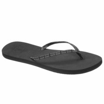 Reef Women Flip Flop Thong Sandals Bliss Print Size US 5 Black White Striped - £39.71 GBP