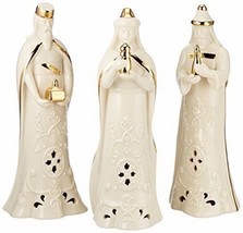 Lenox Divine Light Three Kings Figurines Nativity Pierced Lighted 3 Wise Men NEW - £51.95 GBP