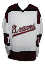 Any Name Number Boston Braves Retro Hockey Jersey 1970 New White Any Size image 4