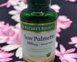 NATURE&#39;S BOUNTY SAW PALMETTO 450 mg 250 CAPSULES Exp 09-2024 - $19.59