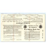 War Ration Book One - 1942/43 - WW2 - Allegany County, MD - Military - $13.58 CAD