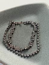 Vintage Lot of Tiny Clear Rhinestone Silvertone Link Bracelet – 6.5 to 6.75 inch - £10.46 GBP