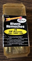 NOS Arrow Fastener Steel RLS 1/8-Inch (3mm) Long Rivets (15-Pack) - $6.83