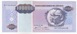 Angola, 100000 Kwanzas, 1995, P139, UNC - $11.19