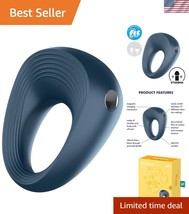 Rechargeable Waterproof Cock Ring - 10 Vibrating Programs for Enhanced S... - $49.50
