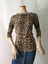 FOREVER 21 Leopard Print Three-Quarter Sleeve Sweater (Size M) - £15.69 GBP