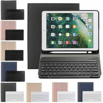 For iPad 7th Gen 10.2 2019 Bluetooth Keyboard Leather Case Cover w/ Penc... - £117.46 GBP