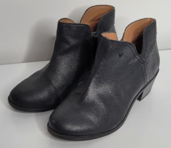 Vionic Womens Liv Metallic Black Ankle Boots Shoes Size 7 Wide Bootie - £35.39 GBP