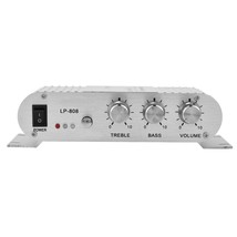 Portable Mini Hifi Stereo Amplifier, 20W 2 Channel Stereo Bass Auto Car Home - £25.41 GBP