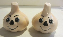 Vintage Anthropomorphic Garlic Salt Pepper Shakers - $18.95