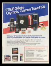 1984 Gillette Olympic Games Travel Kit Circular Coupon Advertisement - $18.95