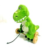 Disney Store Toy Story REX Dinosaur Pull Toy Plush with String and Wheel... - $15.83