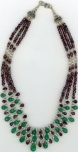 Necklace4 Avec Pierres Précieuses Et Orné Argent Guides, Grenade Et Gree... - £51.07 GBP