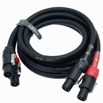 Heavy Duty 2Pack Pro Speakon To Speakon Male Speaker Wire Lock Cable Pair 12Awg - £56.65 GBP