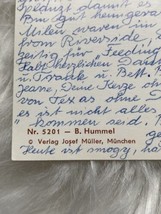 Vintage German Handwritten Post Card B Hummel Verlag Josef Muller Munchen  - $20.00