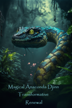 Magical Anaconda Djinn Transformative Spiritual Renewal Growth Wisdom - £111.90 GBP