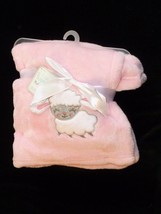 Le Bebe Pink Lamb Sheep Baby Girl Plush Fleece Favorite Blanket New Nwt - £38.78 GBP