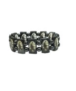 Saint Jude Hematite Devotional Saints Bracelet black beads Stretch Healt... - $13.41 CAD