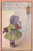Keytesville Missouri MO Little Girl Bonnet Telephone 1913 Postcard B12 - £2.35 GBP