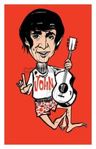 BEATLES 1966 CARTOON ROCK 11x17 JOHN LENNON VINTAGE ANIMATED DESIGN GUITAR - $11.20