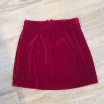 Vtg Hand Made Red Velvet Mini Skirt Vintage Holiday Attire - £27.96 GBP