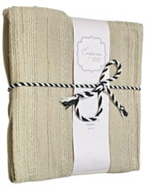 Emporia Cloth Napkin Set (4) 20&quot; x 20&quot; Piper Oatmeal Farmhouse Embroidered - $16.04