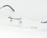 EXTE EX 165 01 SHINY SILVER-BLUE EYEGLASSES GLASSES EX16501 54-17-135mm ... - $107.10