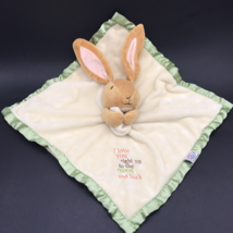 Guess How Much I Love You Bunny Lovey Satin Trim Security Blanket Soother - £11.84 GBP
