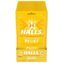 HALLS Relief Honey Lemon Cough Drops, 12 Packs of 30 Drops (360 Total Drops) - £44.19 GBP