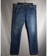 True Religion Rocco Relaxed Skinny Button Fly Men's Medium Wash Jeans Size 38 - $38.61
