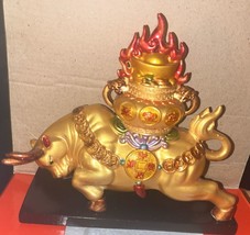 Chinese Asian Golden Bull Statue - £12.24 GBP