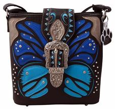 HW Collection Butterfly Handbag Concealed Carry Purse Crossbody Country - £23.40 GBP