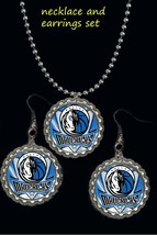 Dallas Mavericks basketball earrings earring and necklace set great must... - $168.80 MXN
