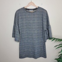 Zara Trafaluc | Plaid Tunic Top with Short Bell Sleeves, size small - £19.29 GBP