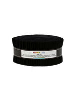 Jelly Roll Kaufman Kona Cotton Solids Black 2.5&quot; Fabric Strip Precuts M5... - $29.97