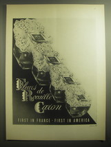 1959 Caron Fleurs de Rocaille Perfume Ad - First in France - First in America - $18.49
