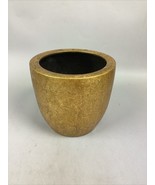 Large Round Gold Planter Flower Pot - 9”H - $17.81